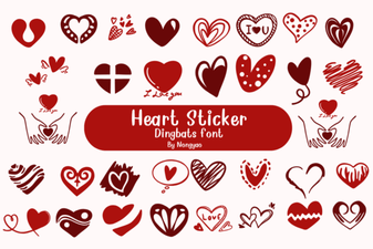Creative Heart Sticker Font Ideas for Fun Designs