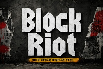 Block Riot Font: Bold Display Type for Creative Projects