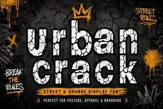 Urban Crack Font: Bold Street Style Typography