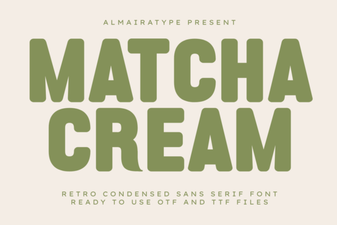Matcha Cream Font: Smooth Stylish Typography for Creative Projects