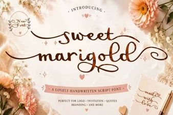 Sweet Marigold Font: Elegant Script for Creative Projects